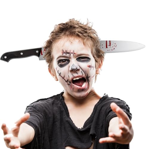 Out of the blue Haarreifen Messer im Kopf, Halloween Accessory, Kopfbedeckung, Silber, Kunststoff von Out of the blue