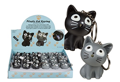 Out of the blue Schlüsselanhänger Katze mit LED und Tierstimme 0916 ~ von Out of the blue