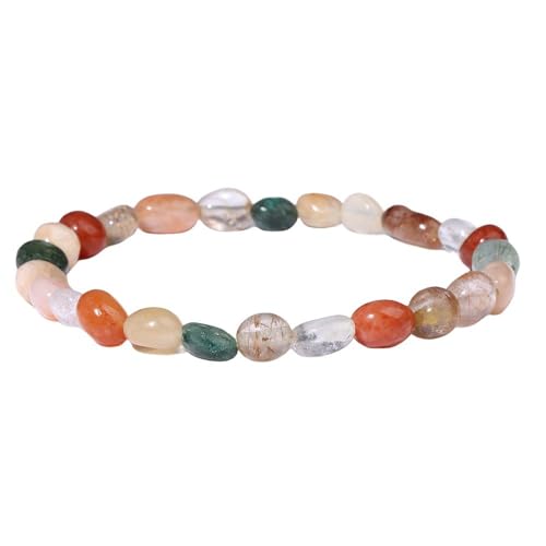 OutFyt 7 Chakra Kristall Edelstein Armreifen, Unregelmäßiges Natürliches Quarzstein Armband, Stretch Perlen, Glücksarmband Armreifen, Sommer, Für Damen Und Herren, Schmuck, Geschenk von OutFyt