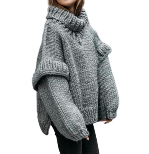 OutFyt Damen Rollkragenpullover Winter Puffy Langarm, Strickpullover Eleganter Wollpullover Strickpullover Winter Rollkragenpullover Warme Tops Pullover Strickwaren,Grau,S OutFyt Damen Rollkragenpullover Winter Puffy Langarm, Strickpullover Eleganter Wollpullover Strickpullover Winter Rollkragenpullover Warme Tops Pullover Strickwaren,Grau,S von OutFyt