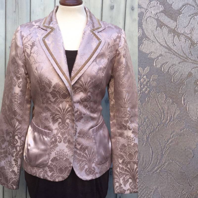 Jacquard Jacke Brokat Abend 1980/90 Mode Festlich Elegant von OutOfMyBarn