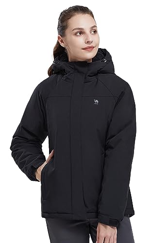 Damen Skijacke, 3 in 12 Wanderjacke mit Fleece warme Winterjacke, winddichte multifunktionale atmungsaktive Damenjacke, wasserdichte Outdoorjacke, Kapuze abnehmbar von OutPro