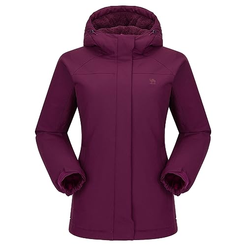 Damen Skijacke, 3 in 14 Wanderjacke mit Fleece warme Winterjacke, winddichte multifunktionale atmungsaktive Damenjacke, wasserdichte Outdoorjacke, Kapuze abnehmbar von OutPro