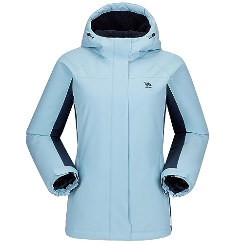 Damen Skijacke, 3 in 26 Wanderjacke mit Fleece warme Winterjacke, winddichte multifunktionale atmungsaktive Damenjacke, wasserdichte Outdoorjacke, Kapuze abnehmbar von OutPro