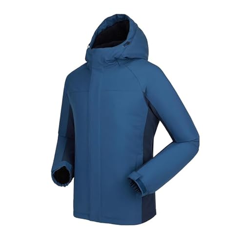 Herren-Skijacke, wasserdichte Outdoor-Jacke, winddichte Wanderjacke für Herren, Fleece-Futter, abnehmbare Kapuze, geeignet für Schnee im Freien von OutPro