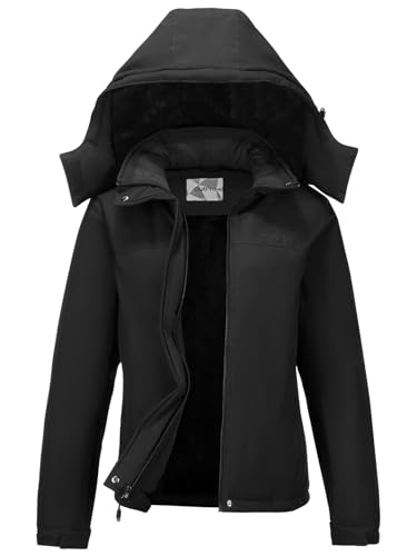 OutPro Damen Skijacke Winter Schneemantel Warm Fleece Mountain Wasserdichte Damenjacke Snowboardjacken von OutPro
