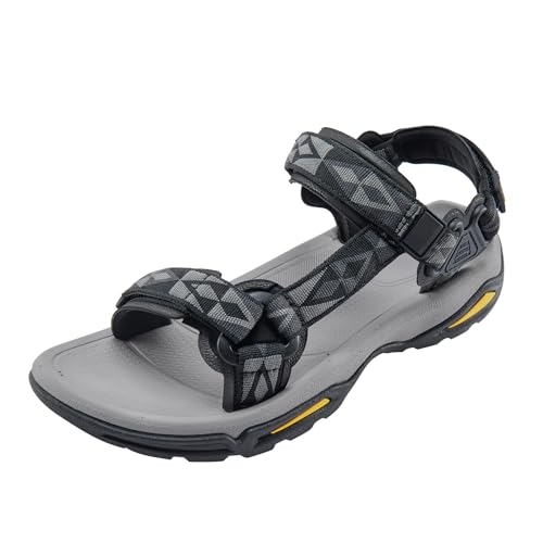 OutPro Damen Sport Sandalen Sommerschuhe Flach Komfort Wandersandalen Klettverschluss Walking Schuhe Frauen Outdoor Wasserdicht Bogen Unterstützung Sandalen für Strand Reisen Wandern Trekking von OutPro