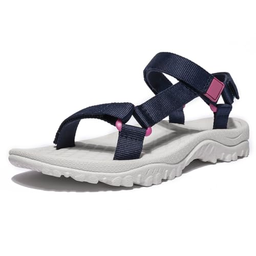 OutPro Wander-Sportsandalen für Damen rutschfeste Wassersandalen bequeme sportliche Sandalen für den Watstrand im Freien,Blau 38 von OutPro