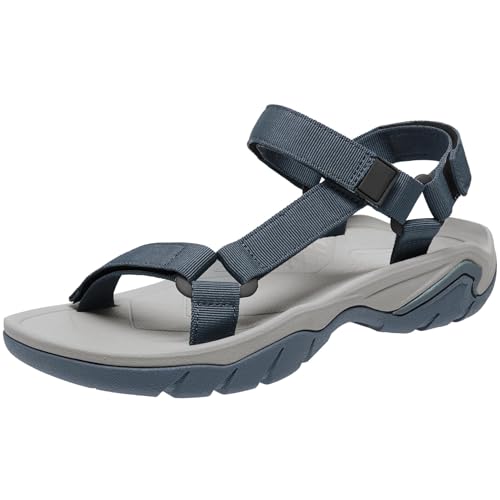 OutPro Sandalen Damen, Wandersandalen Damen, modische Damen-Sportsandalen für den Sommer,bequeme wasserdichte, mit Fußgewölbeunterstützung, lässiges Camping, Strand, Outdoor, Blau, 37-EU von OutPro