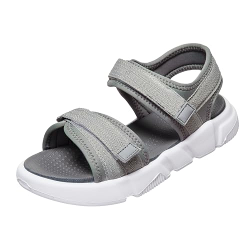 OutPro Sandalen Damen Verstellbare Wandersandalen Bequeme Frauen Sportsandalen Leichte EVA Klettverschluss Flache Schuhe für Sommer Lässige Strand Athletic Walking von OutPro