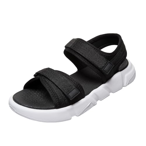 OutPro Sandalen Damen Verstellbare Wandersandalen Bequeme Frauen Sportsandalen Leichte EVA Klettverschluss Flache Schuhe für Sommer Lässige Strand Athletic Walking von OutPro