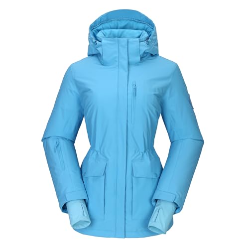 OutPro Damen Winterjacke Skijacke - Outdoor Softshelljacke Warm Damen - Funktionsjacke mit Abnehmbarer Kapuze von OutPro
