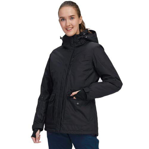 OutPro Damen Winterjacke Skijacke - Outdoor Softshelljacke Warm Damen - Funktionsjacke mit Abnehmbarer Kapuze von OutPro