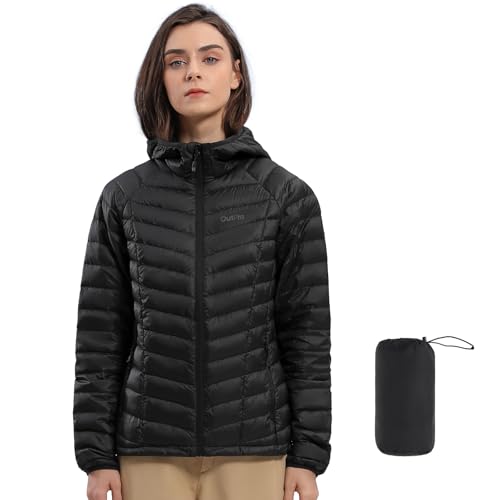 OutPro Daunenjacke Damen Leichte Packbare Übergangsjacke Warme Winterjacke mit Kapuze Outdoor für Frauen Warmes Polythermal-Futter mit Taschen für Freizeit Wandern Reisen, Schwarz,L OutPro Daunenjacke Damen Leichte Packbare Übergangsjacke Warme Winterjacke mit Kapuze Outdoor für Frauen Warmes Polythermal-Futter mit Taschen für Freizeit Wandern Reisen, Schwarz,L von OutPro