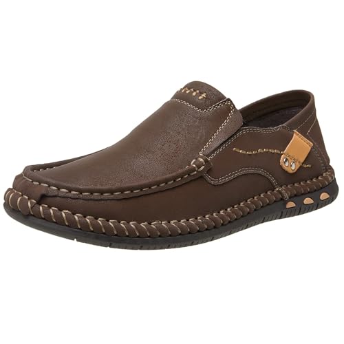 OutPro Herren Mokassins, Hochwertige Loafer & Slip-Ons, Bequeme Sommer Freizeitschuhe für jeden Anlass,Schokoladenfarbe 40 von OutPro