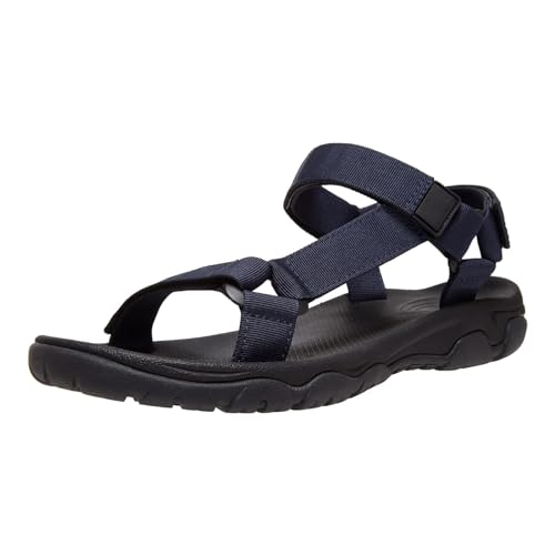 OutPro Herren Outdoor Sport Sandalen Klettverschluss Trekkingsandalen Wandersandalen Rutschfest Sommer, Blau, 43 von OutPro