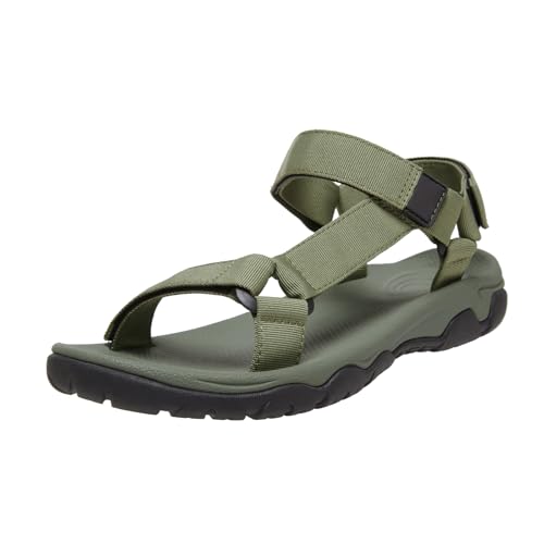 OutPro Herren Outdoor Sport Sandalen Klettverschluss Trekkingsandalen Wandersandalen Rutschfest Sommer, Grün, 41 von OutPro