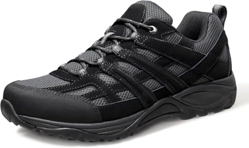 OutPro Wanderschuhe Herren Atmungsaktive Trail-Laufschuhe für Trekking und Wandern - rutschfeste und Leichte Outdoor-Sneaker，Schwarz，40 von OutPro