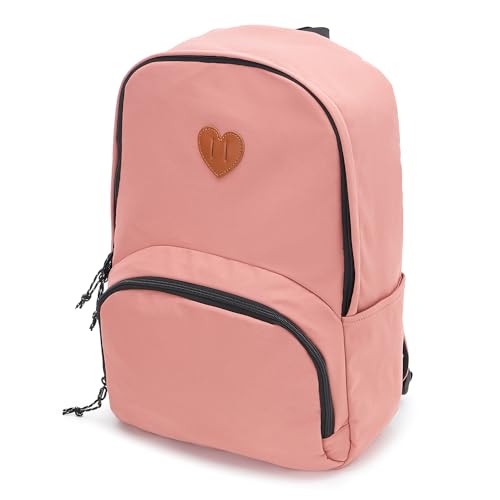 OutSpry Rucksack Schulrucksack Damen & Herren, 15 Zoll Laptop Rucksack, Causal Travel Backpack für Uni Arbeit Schule Reisen, Rosa von OutSpry