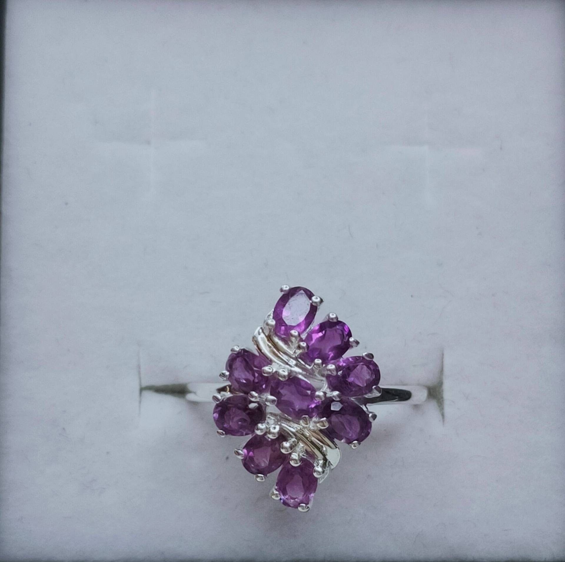 Ring - Amethyst 1.350Ct. Filigraner Crossover Ring. | Größe L. Kostenloses Porto Ring - Amethyst 1.350Ct. Filigraner Crossover Ring. | Größe L. Kostenloses Porto von OutTheBoxStudio