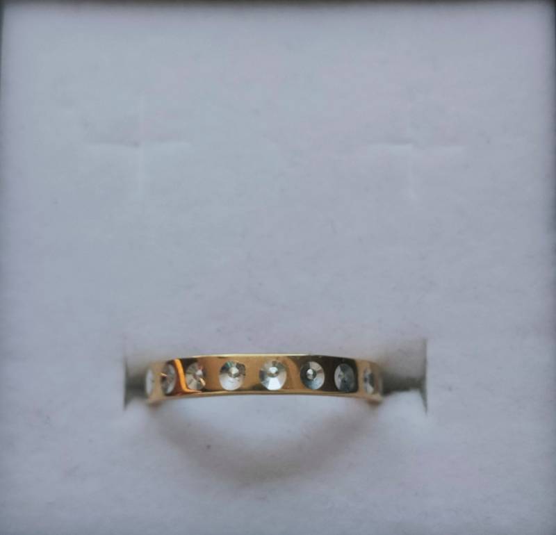 Ring - Band Platin Und Gelbgold-Overlay Sterling Silber. | Größe L & Q. Kostenloses Porto von OutTheBoxStudio