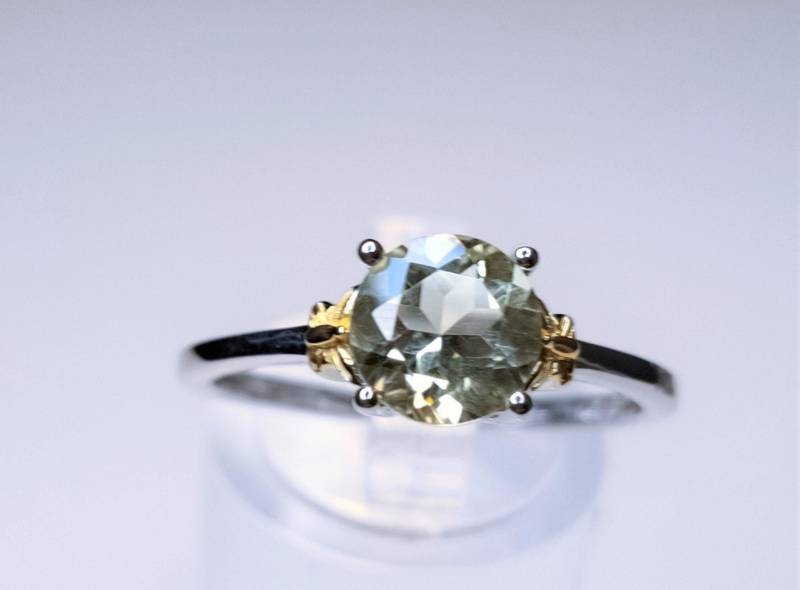Ring - Quarz | Zitrone | Größe Erhältlich | 1.120Ct. Platin & Yg Overlay Sterling Silber. Kostenloses Porto von OutTheBoxStudio