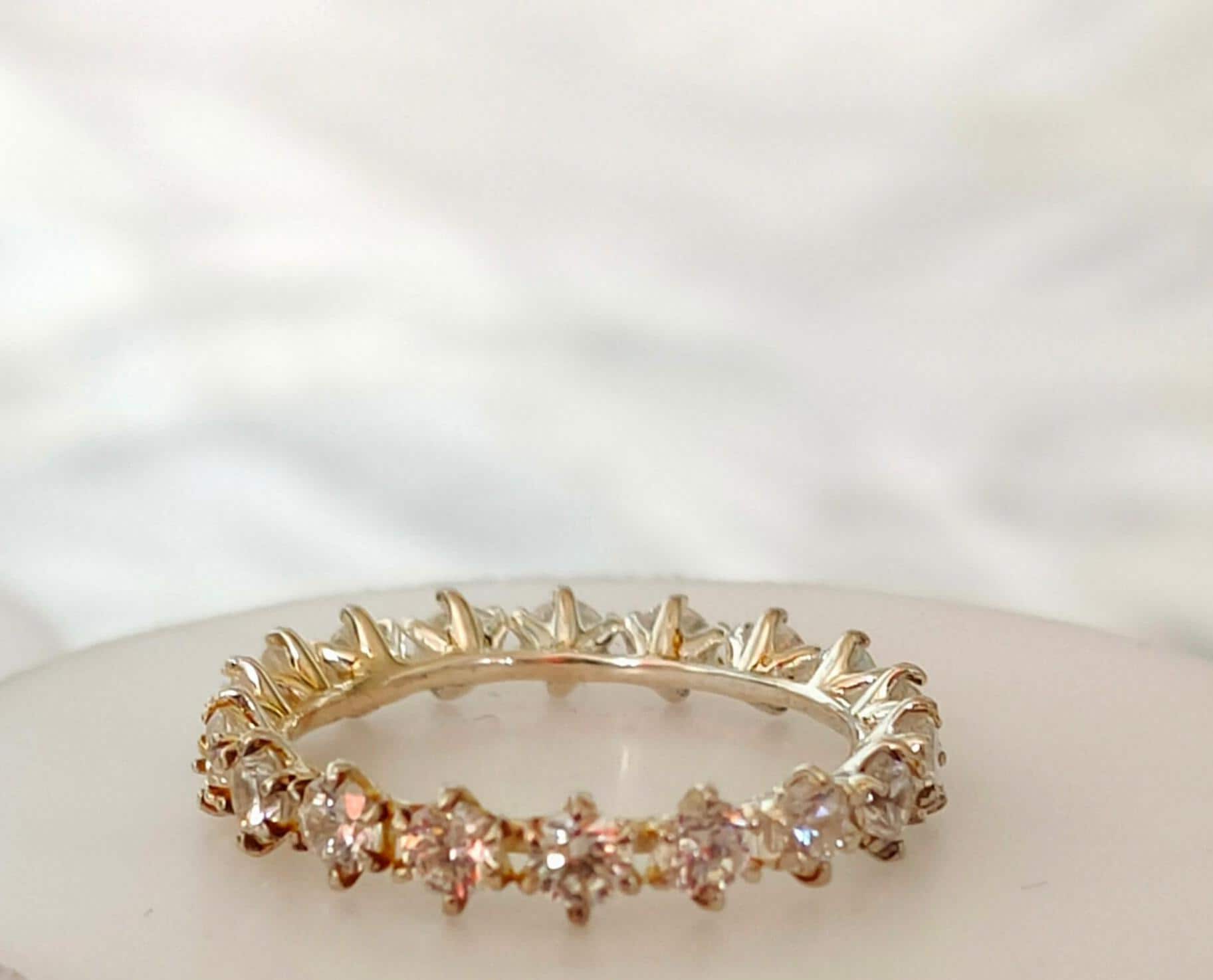 Ring - Simulierter Diamant Eternity Band | Größe N in Sterling Silber 3.564Ct. Kostenloses Porto Ring - Simulierter Diamant Eternity Band | Größe N in Sterling Silber 3.564Ct. Kostenloses Porto von OutTheBoxStudio