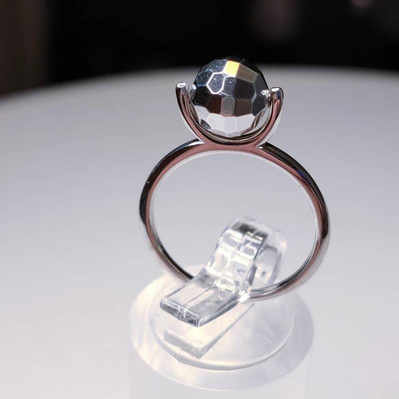 Ring - Spinner/Fidget Band | Dome in Sterling Silber Mit Platinauflage | Größe Erhältlich. Kostenloses Porto von OutTheBoxStudio