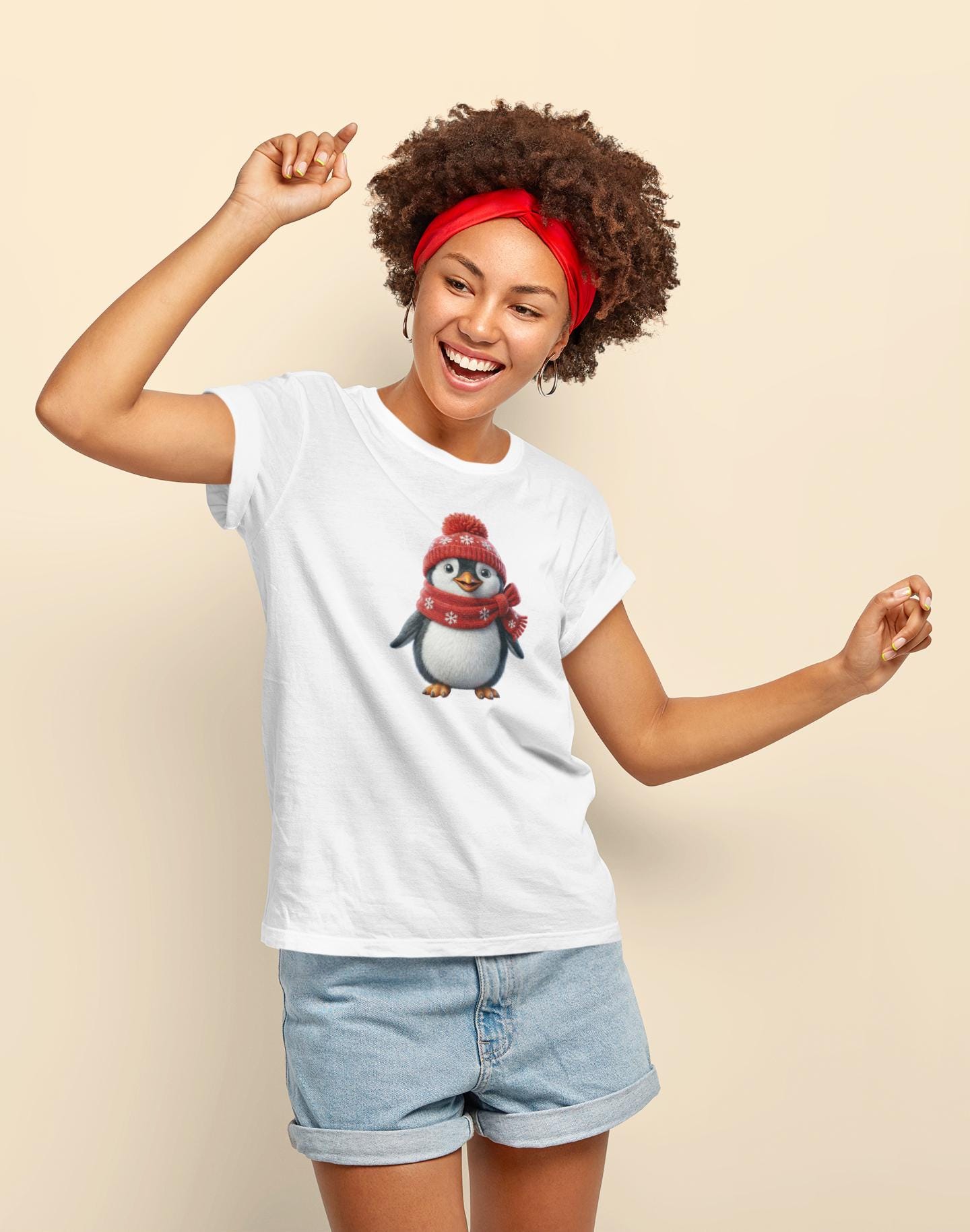 Pinguin Weihnachten T-Shirt Dtflex-Print - Lustiger Winter Outdoor Geschenk Unisex Shirt von OutVibes