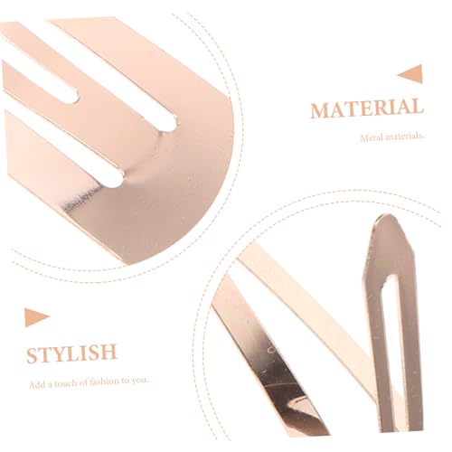 Outanaya 10 Stück Haarklammern Metall Haarspangen für Mädchen und Kleinkinder Einfache Haarklammern in Roségold Starke Langlebige Haarclips für und Pferdeschwanz Vielseitiger Haarschmuck von Outanaya
