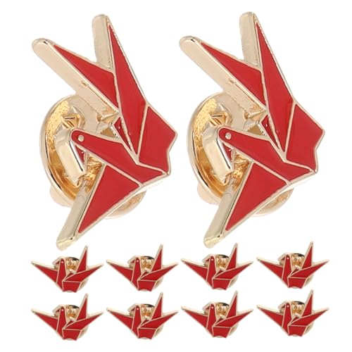 Outanaya 10 Stück Origami Anstecknadeln Niedliche Cartoon Broschen aus Robustem Legierungs Material Vielseitige Tragbare Abzeichen für Kleidung Rucksäcke und Schals Design für Alltag und von Outanaya