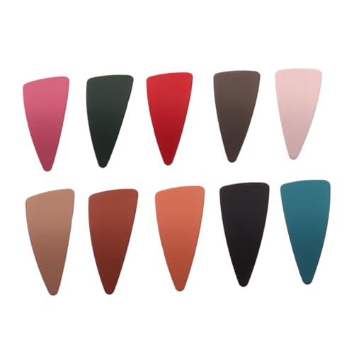 Outanaya 10 Stück Teiliges Bunte Matte Haarklammern Dreieck Snap Clips für Frauen Rutschfest Langlebig Modische Haarschmuck Accessoires für Alltag und Geschenk von Outanaya