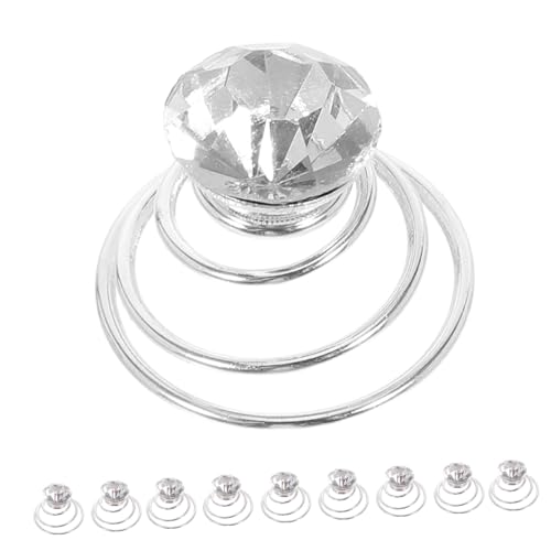 Outanaya 10 Stück Teiliges Spiral Haarnadeln mit Klarem Strass Langlebige Metall Haarklammern für Damen Mädchen Eleganter Brautschmuck Funkelnde Haarspangen für Besondere Anlässe von Outanaya