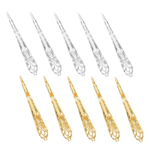 Outanaya 10stücke Nailart-accessoire Aus Legierung Ausgehöhlte Nagelabdeckung Fingernagelring Für Cosplay Und Halloween-partys Fingerspitzenkralle Für Bühnenauftritte von Outanaya