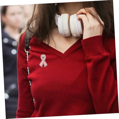 Outanaya 12 Stück Teiliges Broschen mit Hope Ribbon Design Kreative Anstecknadeln für Kleidung und Anzug Brustkrebs Awareness Pins Strapazierfähige Modebroschen für Schals und Kleidung von Outanaya
