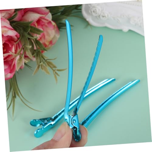 Outanaya 12 Stück Teiliges Haarklammern Robustem Metall Lange Rutschfeste Haarspangen in Himmelblau für Damen Vielseitig Einsetzbar zum Fixieren Stylen und Frisieren im Salon und Zuhause von Outanaya