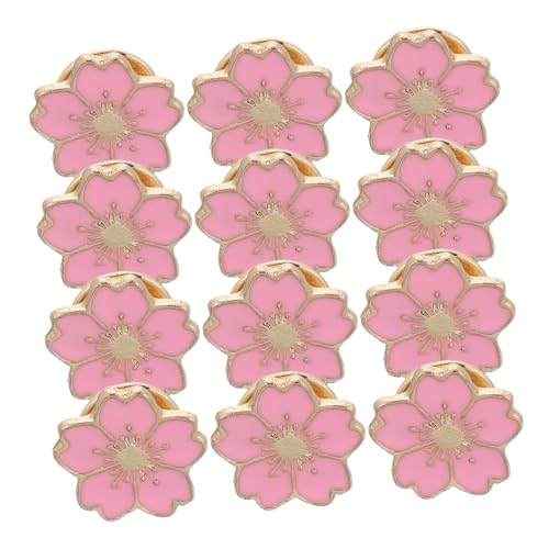 Outanaya 12 Stück Teiliges Japanische Kirschblüten Anstecknadeln aus Langlebiger Legierung Broschen für Kleidung Taschen und Uniformen Sichere Befestigung Vielseitige Dekoration für Damen von Outanaya