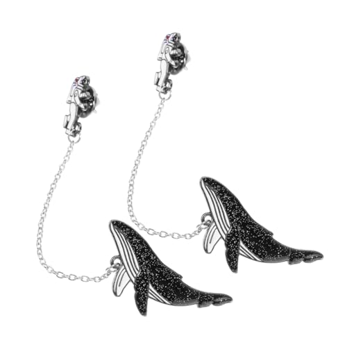 Outanaya 2 STÜCK Teiliges Astronaut Wal Broschen aus Legierung Anstecknadeln für Kragen und Tasche Vielseitige Schmuck Pins für Alltag und Party Outfits von Outanaya