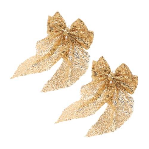 Outanaya 2stücke Pailletten-haarspangen Mit Schleife Funkeln Glitzerndes Haar-accessoire Für Damen Große Haarnadeln Mit Schleife Für Partys Und Geburtstage von Outanaya