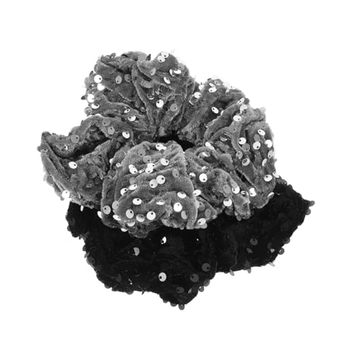 Outanaya 2 Stück Elastische Haargummis Damen Samtige Glitzer Haarschleifen Schonende Ponytail Halter Leicht und Strapazierfähig Haar Accessoires für Frauen und Mädchen von Outanaya