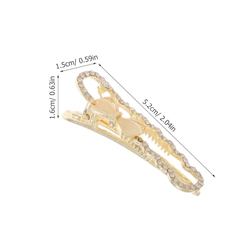 Outanaya 2 Stück Elegante Haarschleifenclips mit Strass und Perlen Hohle Haarklammern Modische Bobby Pins für Damen Stilvolle Haarspangen für Alltag und Hochzeit von Outanaya