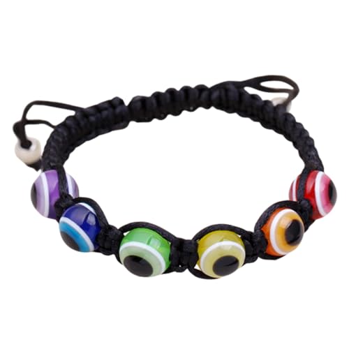 Outanaya 2 Stück Geflochtenes Armband mit Bösem Blauen Auge Unisex Perlenarmband aus Hochwertigem Material Verstellbar und Stilvoll Modisches Handgelenkschmuck für Damen und Herren von Outanaya