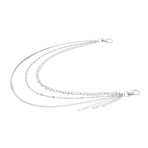 Outanaya 2 Stück Punk Taillenkette für Damen und Herren Teiliges mit Verstellbarem Verschluss Langlebige Metallkette mit Silbernem Sternanhänger Jeans und Hosenkette Verstellbar und Robust von Outanaya