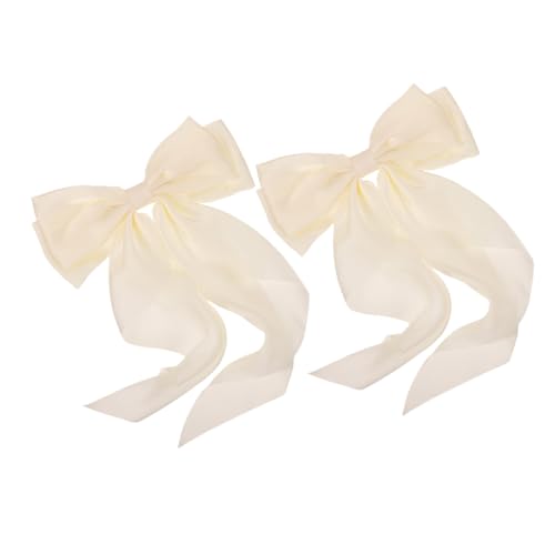 Outanaya 2 Stück Satin Haarschleifen Teilig Große Schleifen Haarklammer für Mädchen Damen Modisch Langlebig Vielseitig Einsetzbar Farblich Abgestimmt Elastisch und Dekorativ von Outanaya