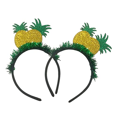 Outanaya 2St Stirnband Haarband haarschmuck Stirnbänder aus Obst und Gemüse hawaiianische geschenke stutzenhalter Partyzubehör festliche Partyversorgung Ananas-Haarreifen Blitz von Outanaya