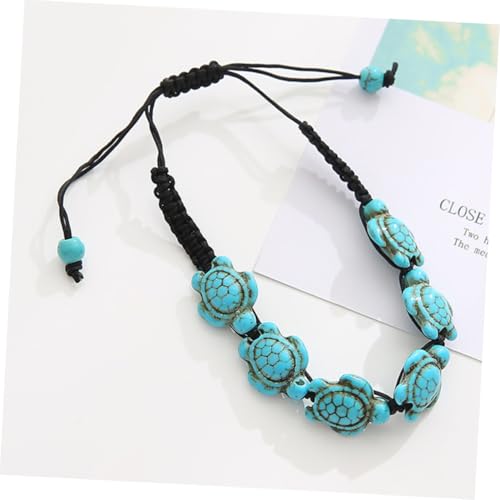 Outanaya 2 Stück Türkis Geflochtenes Schildkröten-armband Damen Handgefertigt Verspieltes Design Eleganter Schmuck für Alltag und Reisen von Outanaya