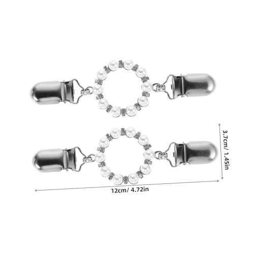 Outanaya 2 Stück Vintage Schalclip mit Perlen Koreanisches Design Langlebiger Zinklegierung Multifunktional als Strickjacken Kleidungs accessoire Leicht und Tragbar für Damen und Mädchen von Outanaya
