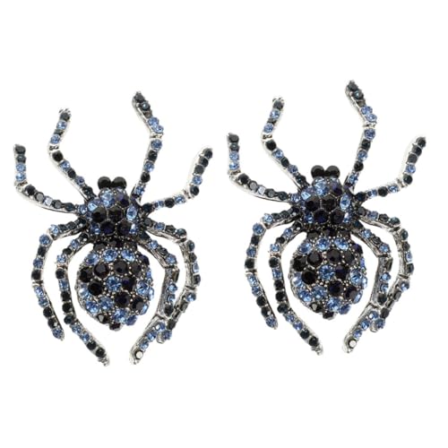 Outanaya 2 Stück Vintage Spider Brosche mit Strass für Halloween Gothic Anstecknadel für Damen und Herren Perfektes Schmuckstück für Partys und Festivals von Outanaya