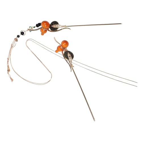 Outanaya 2 Stück Vintage-haarnadeln: Chinesische Haarstäbchen Mit Kürbisquasten, Lange, Dicke, Haarnadeln, Styling-zubehör Für Und Mädchen von Outanaya