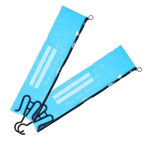 Outanaya 2stücke Perückenaufbewahrungstasche Mit Haken Wasserdichtes Pvc-material Für Perücken Und Haarverlängerungen Tragbarer Organizer Für Mehrere Haarteile Perücken-hängehalter von Outanaya